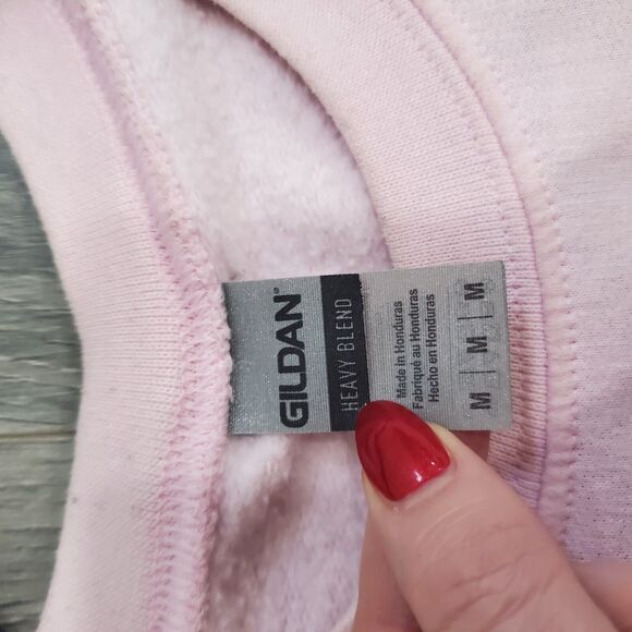 Taylor Swift Sweatshirt Folklore Album Size M Pink Crewneck Watercolor - Picture 10 of 13